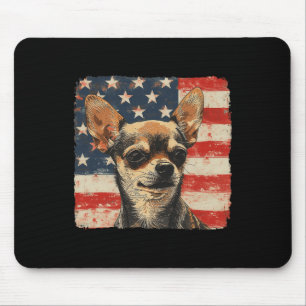 Patriottisch 4 juli T-shirt Chihuahua Hond Mannen Muismat