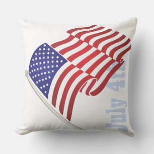 Patriottisch, 4 juli, Verenigde Staten vlag, oude Buitenkussen