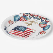 Patriottisch 4 juli Viering Papieren Bordje (Gekanteld)