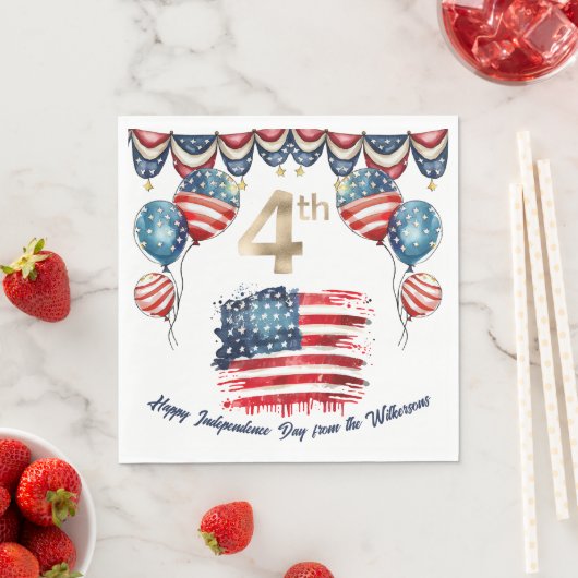 Patriottisch 4 juli Viering Servet (Insitu)