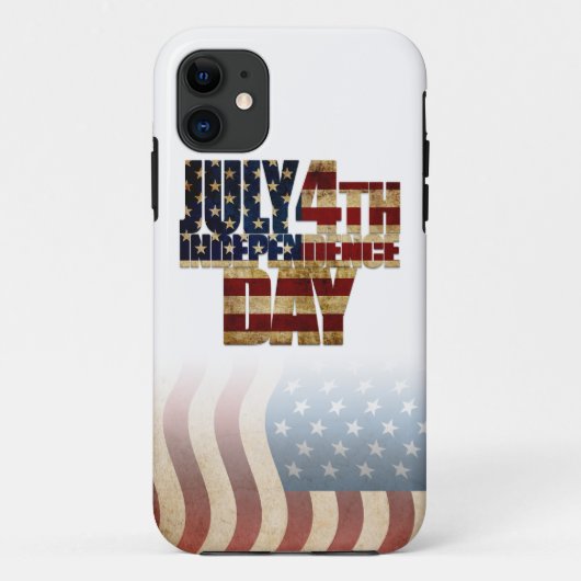 Patriottisch 4 juli vlagontwerp Case-Mate iPhone case (Achterkant)