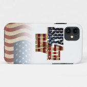 Patriottisch 4 juli vlagontwerp Case-Mate iPhone case (Achterkant (horizontaal))