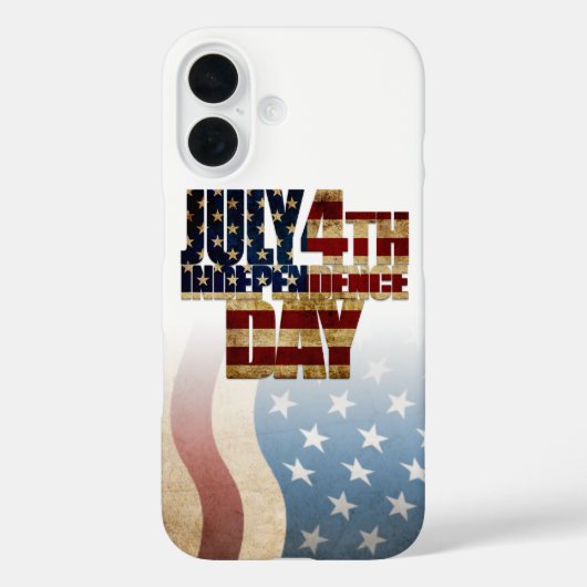 Patriottisch 4 juli vlagontwerp Case-Mate iPhone case (Achterkant)