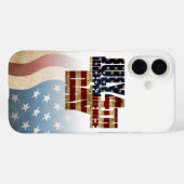 Patriottisch 4 juli vlagontwerp Case-Mate iPhone case (Achterkant (horizontaal))