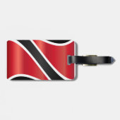 Patriottisch Abstract 868 Dot Pattern Trinbago Fla Bagagelabel (Achterkant horizontaal)