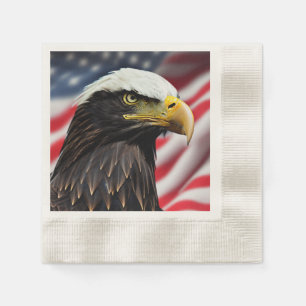 Patriottisch/Adelaar/Amerikaans/VS Servet