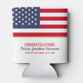 Patriottisch Afstuderen Amerikaanse vlag Blikjeskoeler (Achterkant)