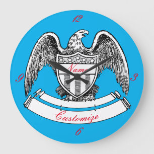 patriottisch agle PlaqueThunder_Cove Grote Klok