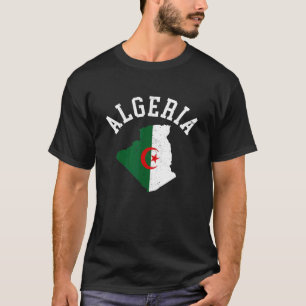 patriottisch Algerije - vlagkaart verhit T-shirt