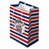 Patriottisch All American Boy Verjaardagsfeest Medium Cadeauzakje (Voorkant Gekanteld)