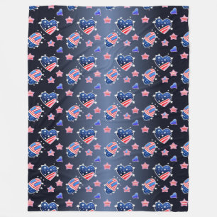 Patriottisch Alle Amerikaanse Mama Messy Bun Fleece Deken