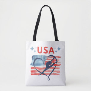 Patriottisch American Flag Gymnastiek Ontwerp voor Draagtas