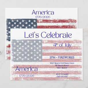 Patriottisch Amerika 1776 - 2026 Vlagviering In Kaart