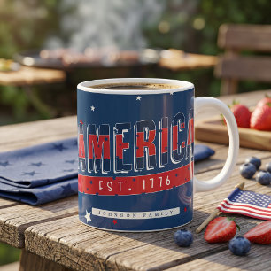 Patriottisch Amerika 1776 4 juli Koffie Koffiemok