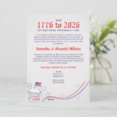 Patriottisch Amerika 250 Vriendschapsfeest Kaart (Staand voorkant)