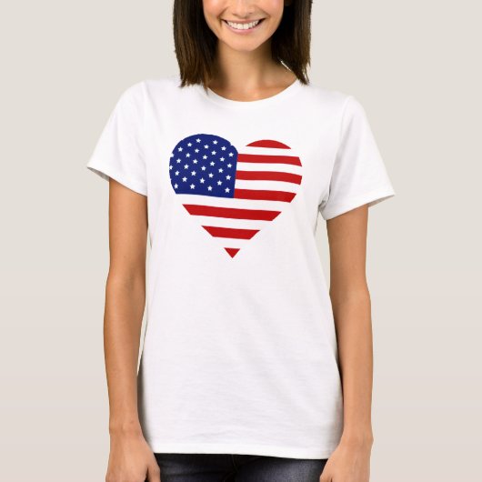 Patriottisch Amerika altijd in mijn hart T-shirt (Voorkant)
