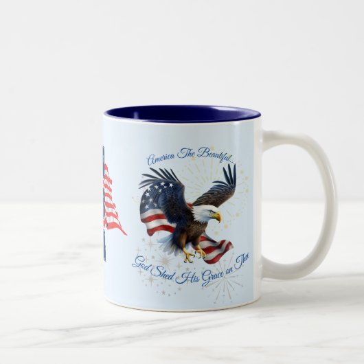 Patriottisch Amerika de prachtige Mok Eagle Flag (Rechts)