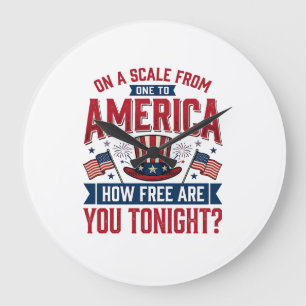 Patriottisch Amerika Hoe Vrij Ben Je Vanavond Shir Grote Klok