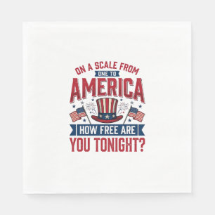 Patriottisch Amerika Hoe Vrij Ben Je Vanavond Shir Servet
