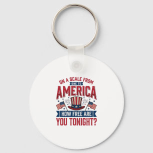 Patriottisch Amerika Hoe Vrij Ben Je Vanavond Shir Sleutelhanger