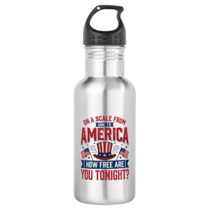 Patriottisch Amerika Hoe Vrij Ben Je Vanavond Shir Waterfles