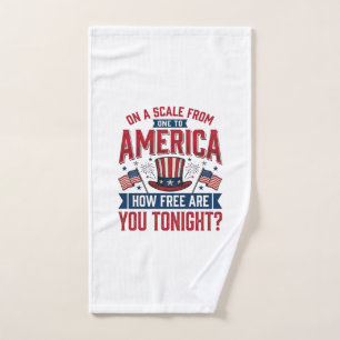 Patriottisch Amerika Hoe Vrij Ben Je Vanavond T-sh Handdoek