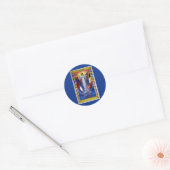  Patriottisch Amerika, vrijheid van vrede Ronde Sticker (Envelop)