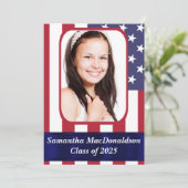 Patriottisch Amerikaans afstuderen foto Amerikaans Kaart (Staand voorkant)