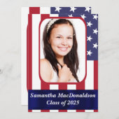 Patriottisch Amerikaans afstuderen foto Amerikaans Kaart (Voorkant / Achterkant)