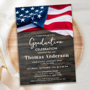 Patriottisch Amerikaans Afstuderen van de Amerikaa Kaart