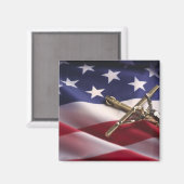 PATRIOTTISCH AMERIKAANS CHRISTELIJK MAGNEET (Voorkant / Achterkant)