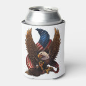 Patriottisch Amerikaans design met adelaar en vlag Blikjeskoeler (Blikje Voorkant)