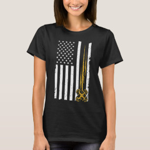 Patriottisch Amerikaans drankje Pilot Video Fla T-shirt
