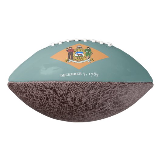 Patriottisch Amerikaans football met Delaware vlag (Gedraaid 270)