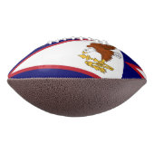 Patriottisch Amerikaans football met vlag van Samo (Gedraaid 270)