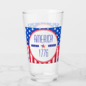 Patriottisch Amerikaans Glas (Achterkant)