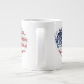 Patriottisch Amerikaans hart in Grunge Extra Grote Beker (Achterkant)