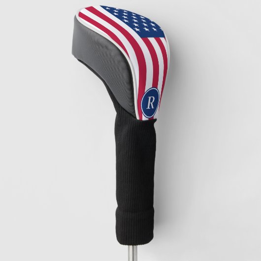 Patriottisch Amerikaans Rood Wit Blauw Aangepast M Golfheadcover (Schuin)