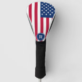Patriottisch Amerikaans Rood Wit Blauw Aangepast M Golfheadcover (Voorkant)