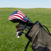 Patriottisch Amerikaans Rood Wit Blauw Aangepast M Golfheadcover (Insitu)