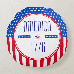 Patriottisch Amerikaans Sierkussen Rond Kussen