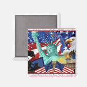 Patriottisch Amerikaans symbool Magnet Favors Magneet (Voorkant / Achterkant)