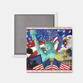 Patriottisch Amerikaans symbool Magnet Favors Magneet (Voorkant / Achterkant)