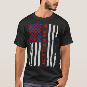 Patriottisch Amerikaans Vlag CHD Awareness T-Shirt