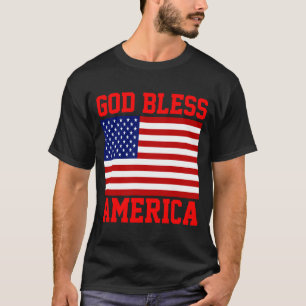 Patriottisch Amerikaans Vlag God zegene Amerika T-shirt