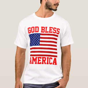 Patriottisch Amerikaans Vlag God zegene Amerika T-shirt