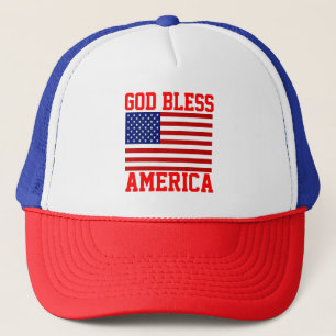 Patriottisch Amerikaans Vlag God zegene Amerika Trucker Pet