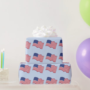 Patriottisch Amerikaans Vlag Inpakpapier