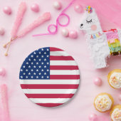 Patriottisch Amerikaans Vlag partij partij bij het Papieren Bordje (Feest)