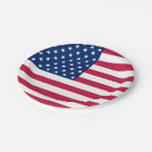 Patriottisch Amerikaans Vlag partij partij bij het Papieren Bordje (Gekanteld)